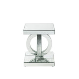 Ornat - End Table - Mirrored & Faux Square Diamonds