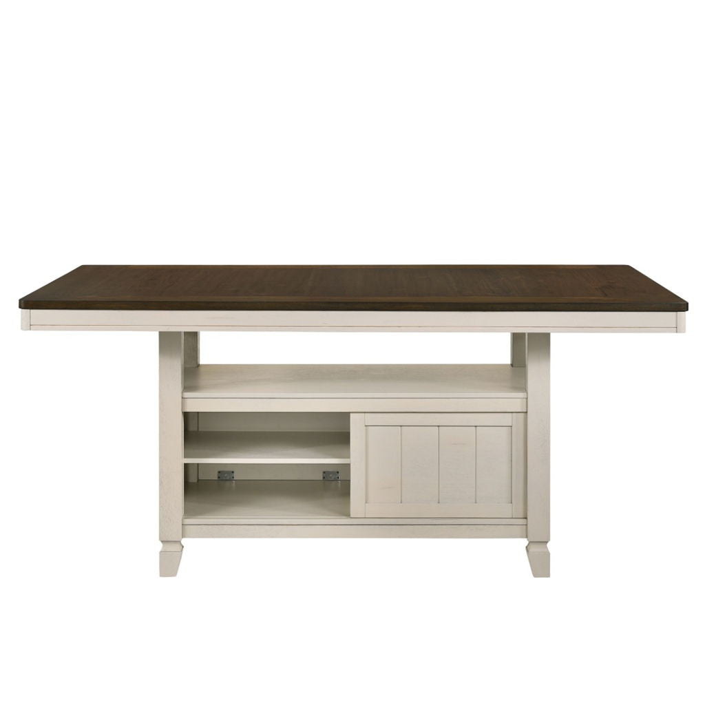 Tasnim - Counter Dining Table - Oak & Antique White