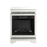 Lotus - Fireplace - Mirrored & Faux Ice Cube Crystals