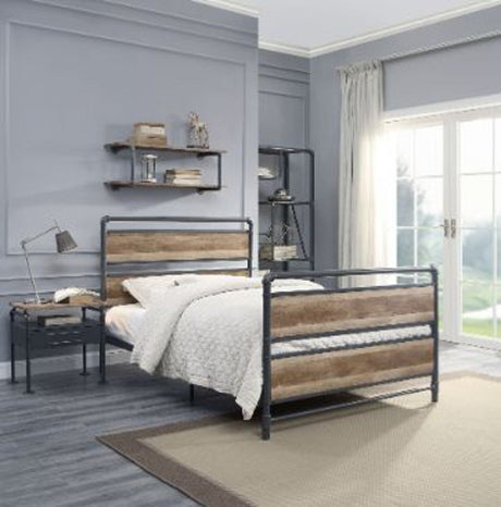 Brantley - Wall Rack - Antique Oak & Sandy Gray