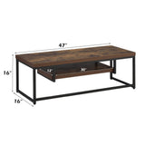 Bob - TV Stand - Weathered Oak & Black Metal