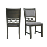 Amherst - Dining Side Chair With Fabric Cushion Side Stretcher (Set of 2) - Gray Finish