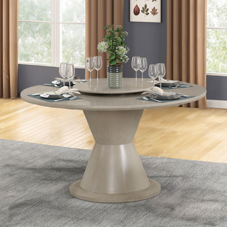 Gwendolyn - Round Table Top And Base - Beige