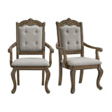 Madison Park - Dining Arm Chair (Set of 2) - Walnut / Beige