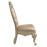 Vatican - Side Chair (Set of 2) - Synthetic Leather & Champagne Silver