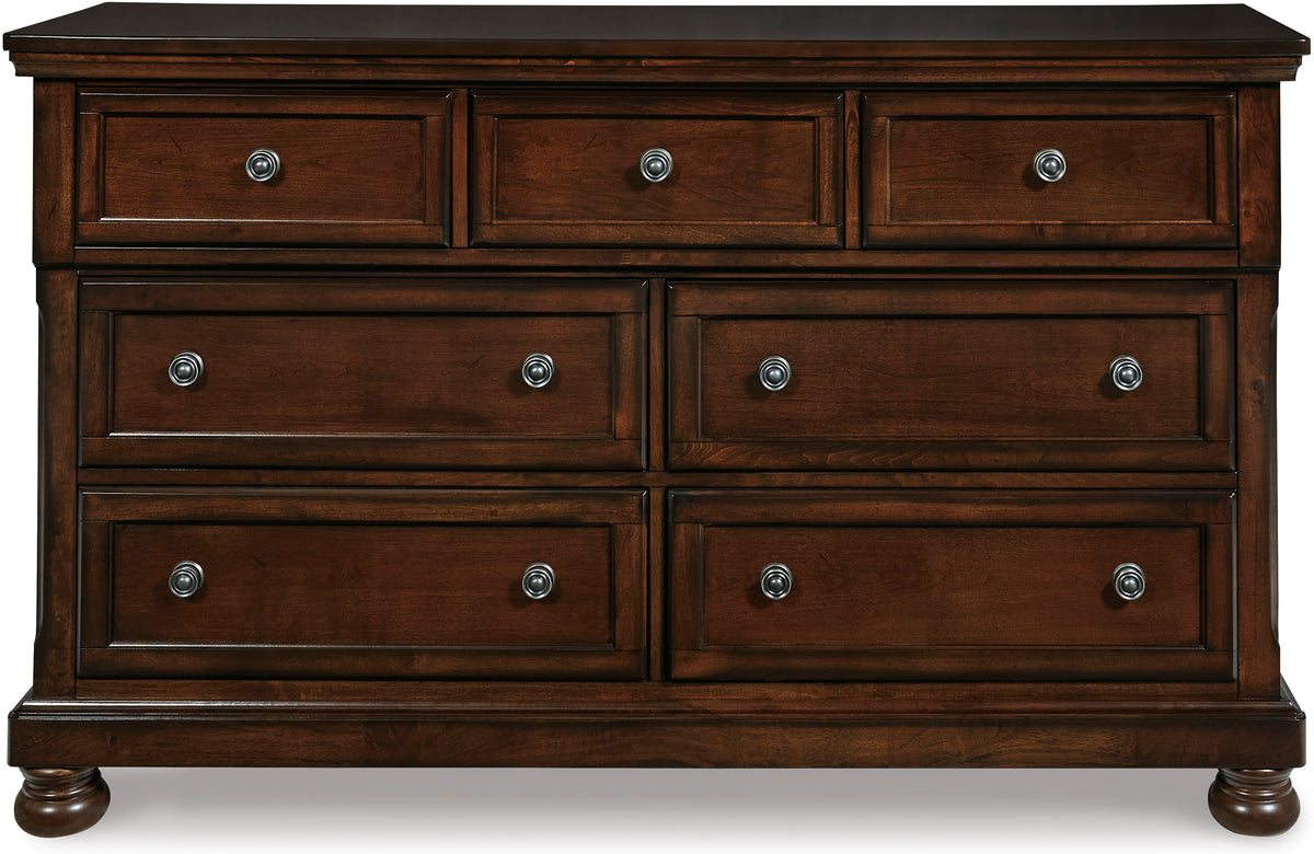 ATLAS Dark Brown 65" Wide x 77" Height Dresser & Mirror