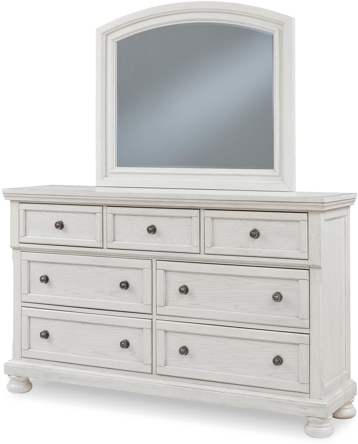 Belton White 65" Wide Dresser & Mirror