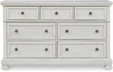 Belton White 65" Wide Dresser & Mirror