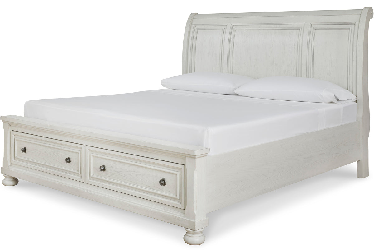 Belton White Storage Sleigh Bed