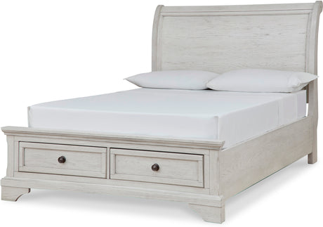 Belton White Storage Sleigh Bed