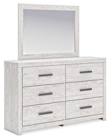 Cayboni - Dresser And Mirror - Whitewash