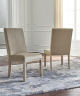 Chrestner - Dining UPH Side Chair (Set of 2) - Gray / Brown