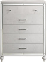 STRADA White Alligator Texture 39" Wide Chest