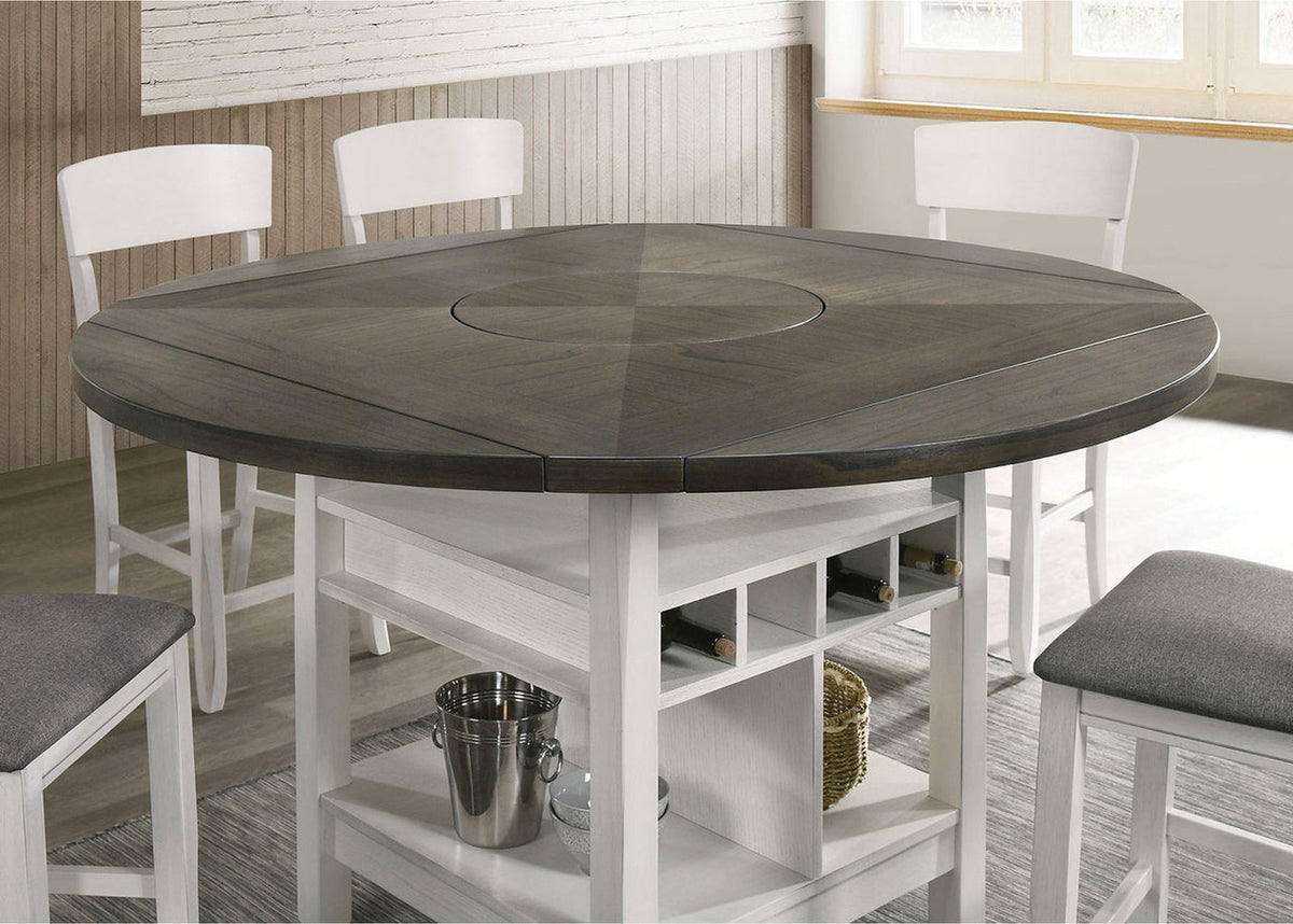 ARCTON Chalk 60" Wide Counter Height Table with Drop Leaves