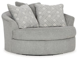 Casselbury - Oversized Swivel Accent Chair - Cement
