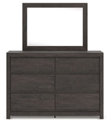 Fraluna - Dresser And Mirror - Charcoal