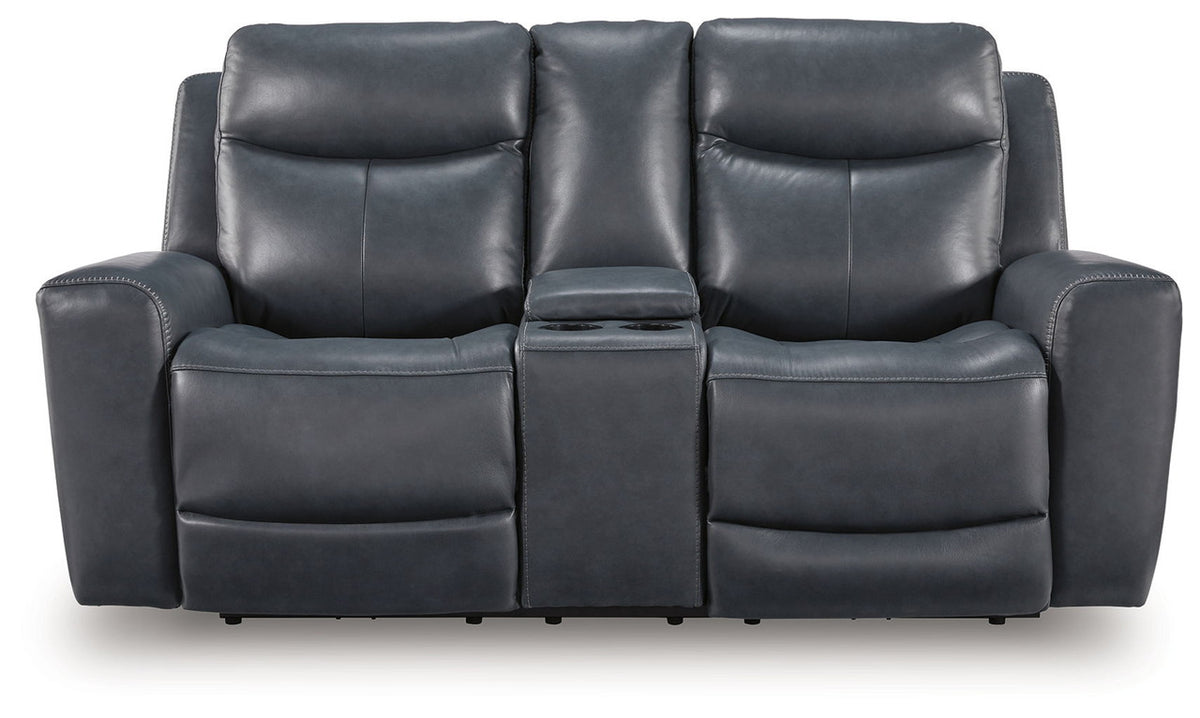 Bexhurst - Power Reclining Loveseat With Console / Adjustable Headrest