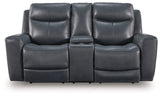 Bexhurst - Power Reclining Loveseat With Console / Adjustable Headrest