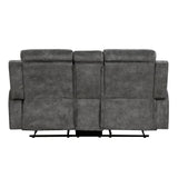 Muncie - Double Reclining Loveseat With Center Console - Brownish Gray