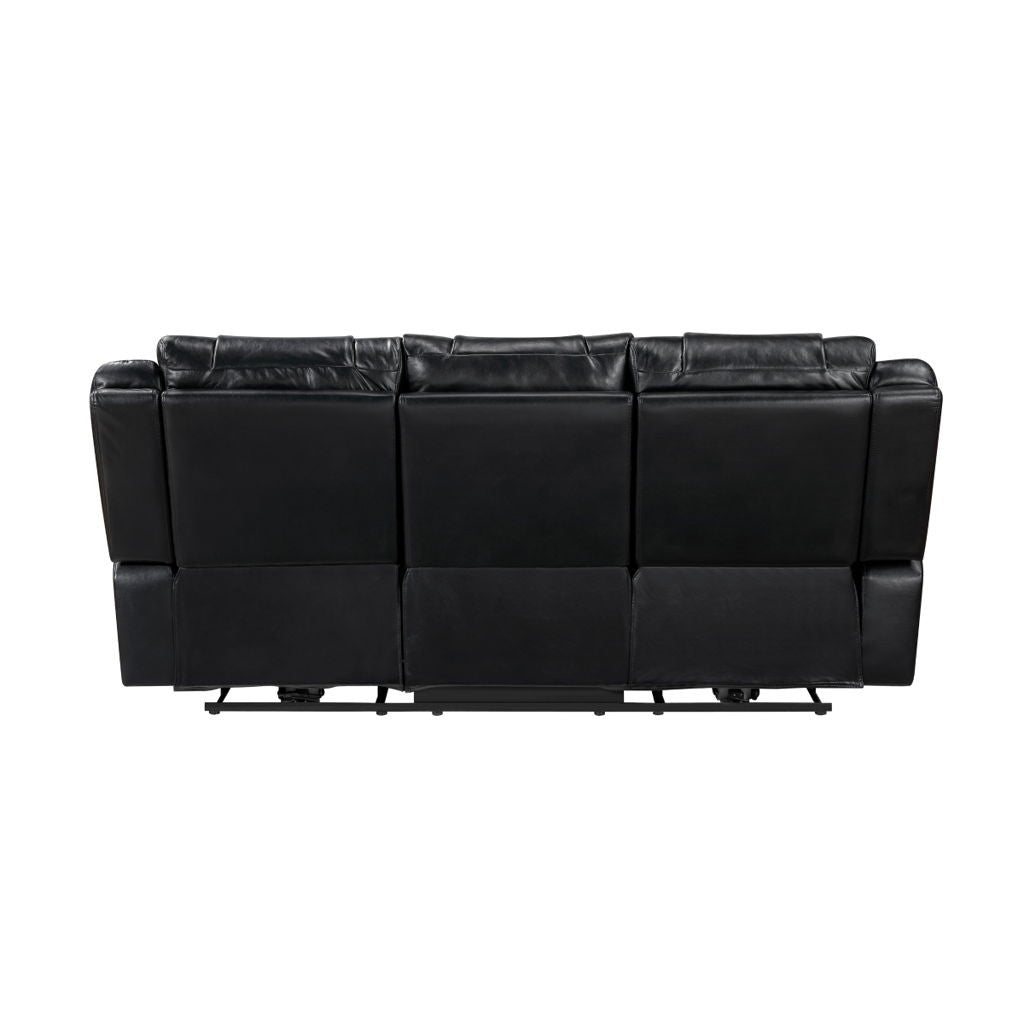Huron - Power Double Reclining Sofa With Center Drop-Down Cup Holders, Wireless Charger, Magazine Bag, LED And Charging Ports