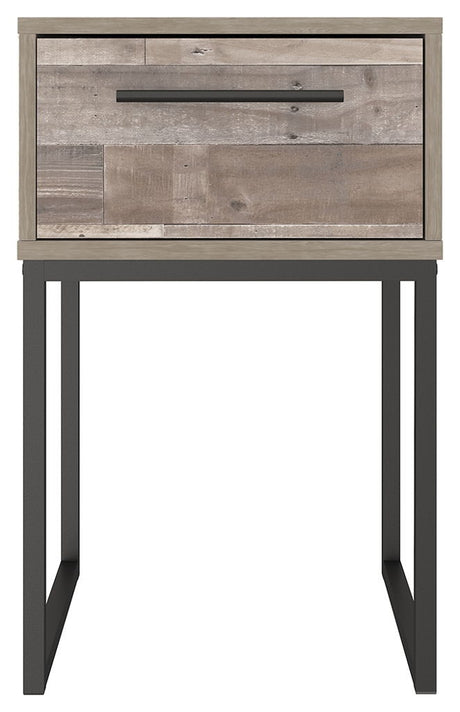 Neilsville - One Drawer Night Stand - Vinyl-Wrapped - Whitewash