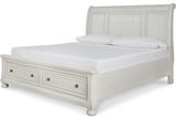 Belton White Youth Storage Sleigh Bed