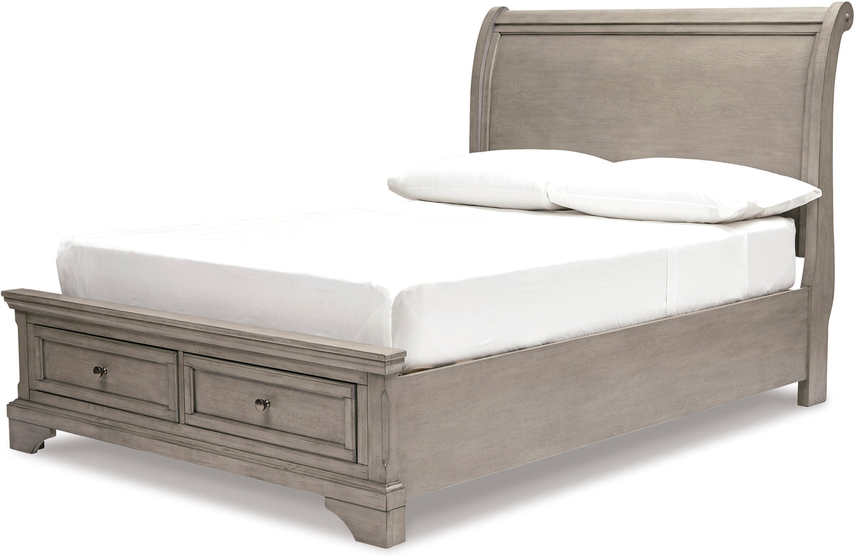Belton Light Gray Youth Storage Sleigh Bed
