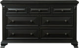 CONROE Black 65" Wide Dresser and Mirror