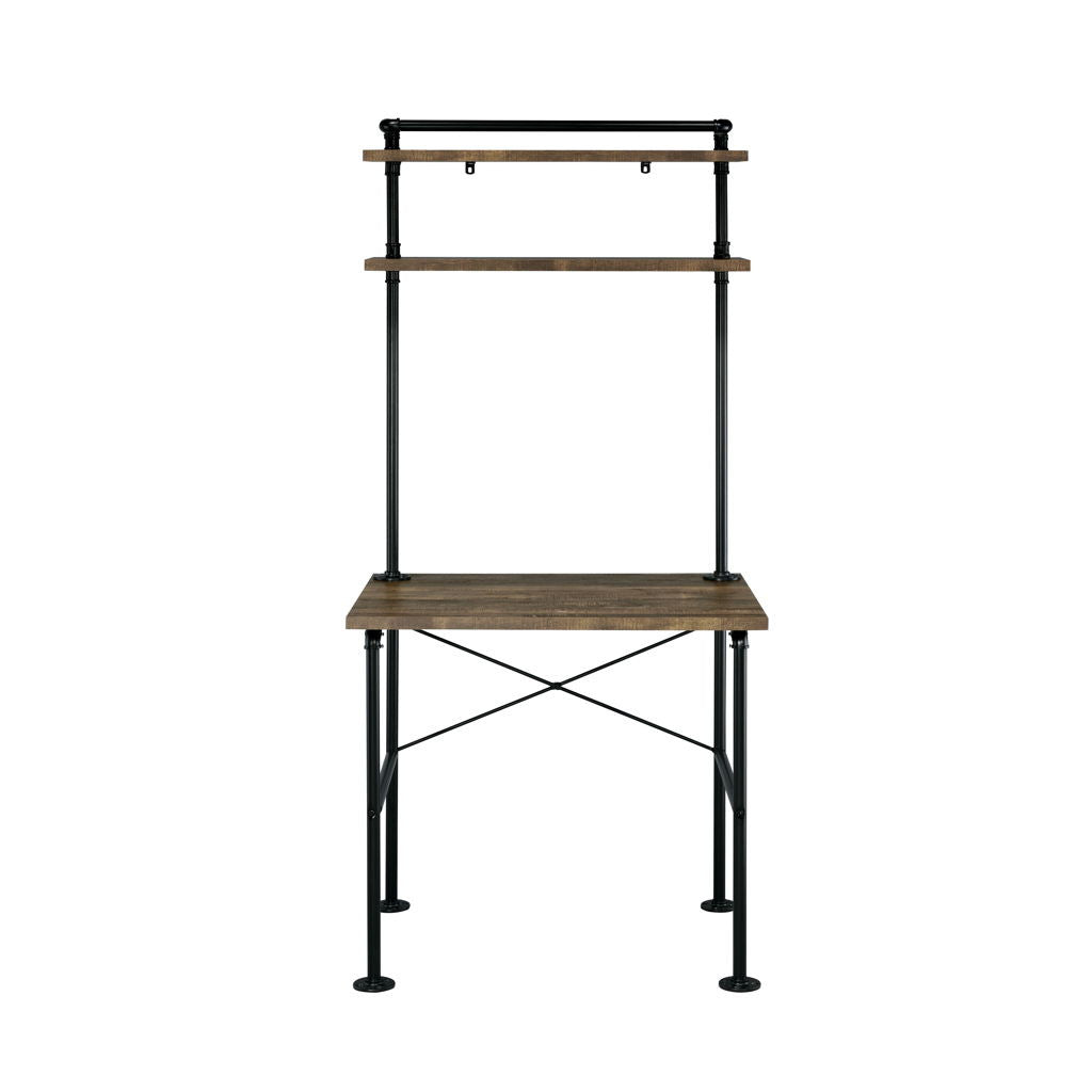 Ensata - Writing Desk - Rustic Oak & Black