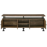 Ensata II - TV Stand - Rustic Oak & Black