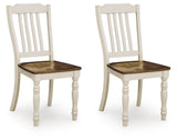 Wirloni - Dining Room Side Chair (Set of 2) - Antique White / Brown