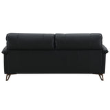 Eilene - Loveseat - Black Top Grain Leather