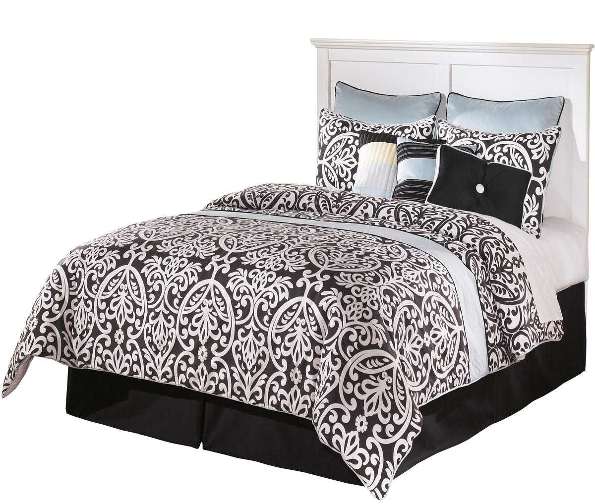 LUCIA White Headboard Bed