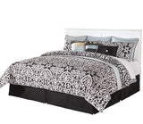 LUCIA White Headboard Bed