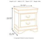 Alisdair - Two Drawer Night Stand - Reddish Brown