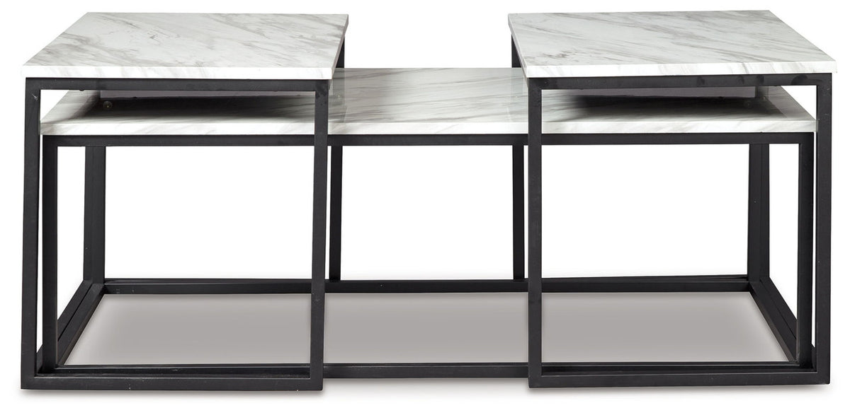 Donnesta - Occasional Table Set (Set of 3) - Gray / Black
