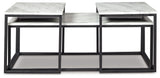 Donnesta - Occasional Table Set (Set of 3) - Gray / Black