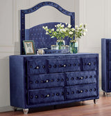 QUINTON Blue 61" Wide Dresser & Mirror