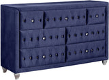 QUINTON Blue 61" Wide Dresser & Mirror