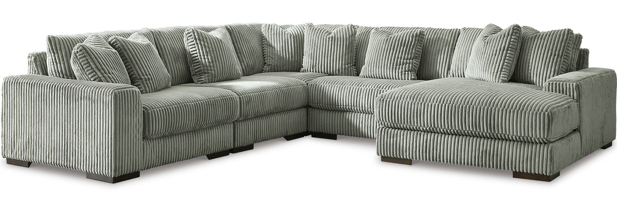 PREZZA Gray 133" Wide Modular Sectional