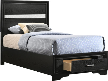 FELIZA Black Storage Platform Bed