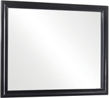 FELIZA Black 63" Wide Dresser & Mirror with Hidden Drawers