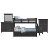 Hampton Kids - Bunk With Ladder And Trundle Bedroom Set