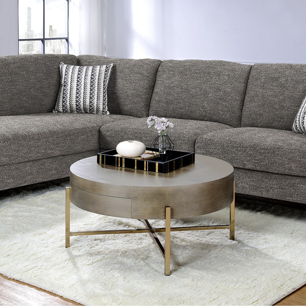 Weyton - Coffee Table - Light Brown & Champagne