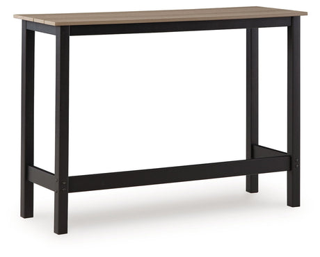 Shoreline Beach - Outdoor Counter Table And 2 Barstools (Set of 3) - Black / Beige