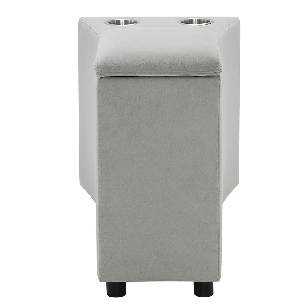 Emee - Console With USB - Gray Corduroy
