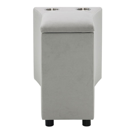 Emee - Console With USB - Gray Corduroy