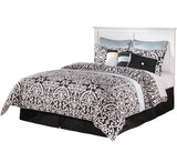 LUCIA White Headboard Bed