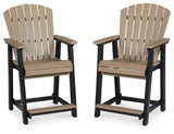 Fairen Trail - Barstool (Set of 2) - Black / Driftwood