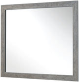 KUEBEC Gray 62" Wide Dresser & Mirror